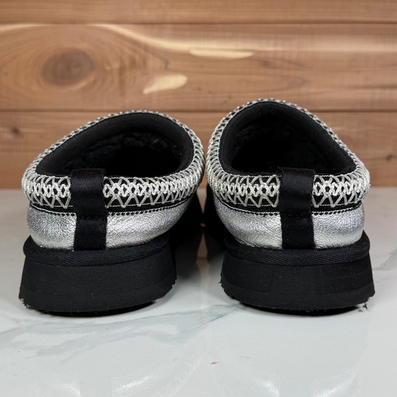 UGG Classic Metallic Slip On Mule Clog Shoes Women Silver Size 6 - Picture 6 of 15